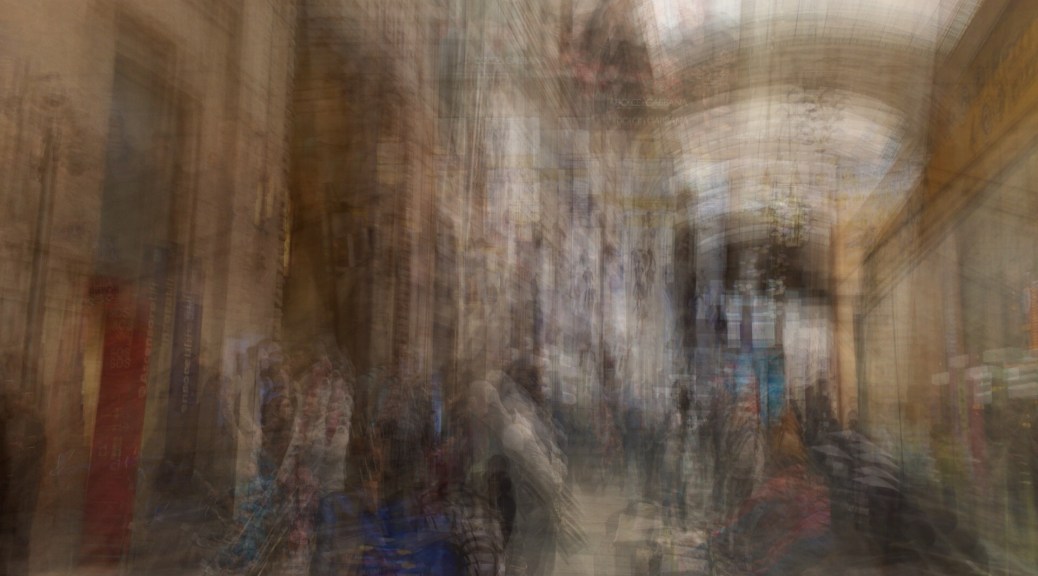 Multiple exposure of the Access Hall to the train Platforms. Photo by Eduardo Libby