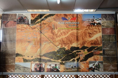 Photo of an ad of the Nazca Lines. Photo by Eduardo Libby.