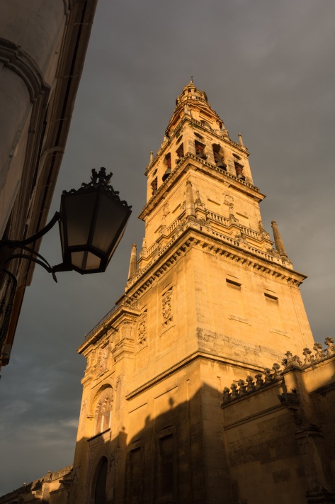 Image of a tower at the Mosque-Cathedral of Cordoba, Spain. Photo by Eduardo Libby