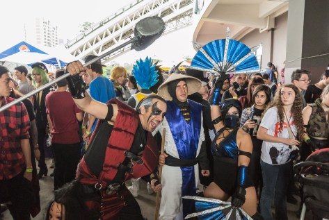 Photo of persons wearing costumes. Image by Eduardo Libby