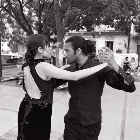 Street Tango dancers in San Telmo, Buenos Aires. Photo by Eduardo Libby