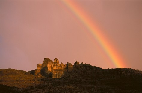 Rainbow over Cerro Crestones. Chirripo National Park. Costa Rica. Photograph by Eduardo Libby