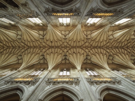 Nave of Winchester Cathedral seen from below. Photo by Eduardo Libby