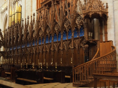 Choir-stalls of Winchester Cathedral. Photo by Eduardo Libby