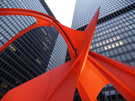 The Flamingo iron sculpture by Calder. Photo by Eduardo Libby